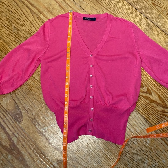 Piazza Sempione 100% Cotton Pink Cardigan Short Sleeve IT 44 US 8 - Picture 6 of 9
